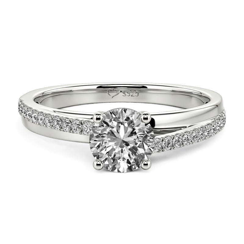 Jeulia Custom Solitaire Engagement Ring Sterling Silver