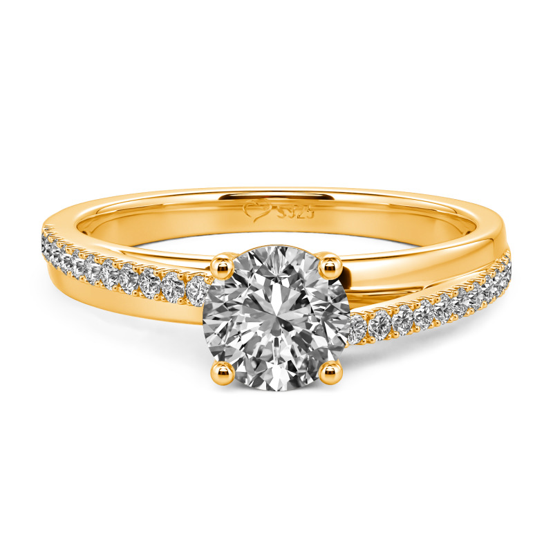 Jeulia Custom Solitaire Engagement Ring Sterling Silver