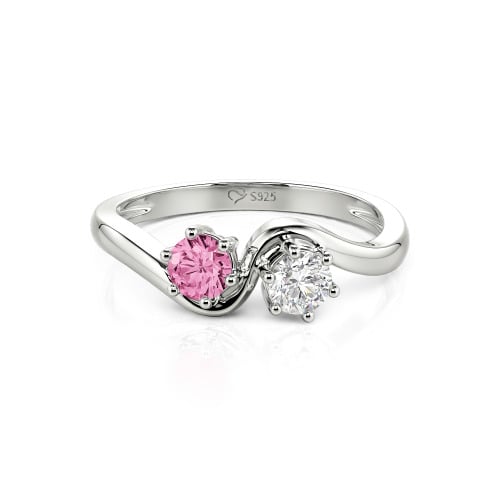 Jeulia Toi et Moi Custom Two Stone Round Cut Engagement Ring