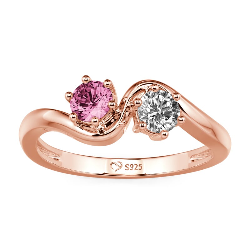 Jeulia Toi et Moi Anello di Fidanzamento Personalizzato con Due