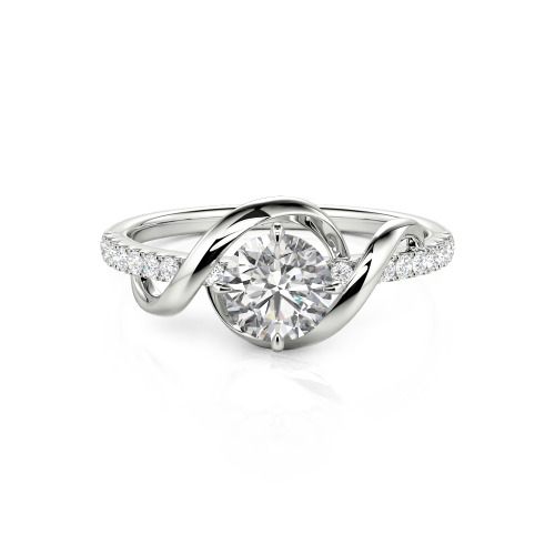 Jeulia Amore Two Tone Custom Engagement Ring