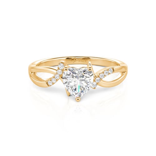 Jeulia Custom Twist Heart Promise Ring Sterling Silver