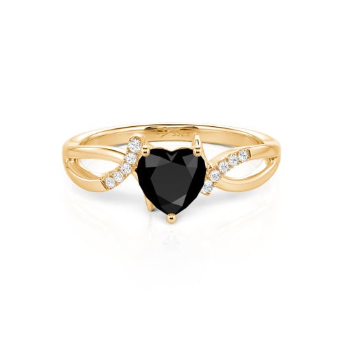 Jeulia Custom Twist Heart Promise Ring Sterling Silver