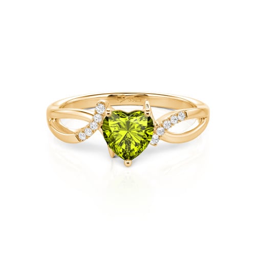 Jeulia Custom Twist Heart Promise Ring Sterling Silver