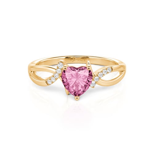Jeulia Custom Twist Heart Promise Ring Sterling Silver