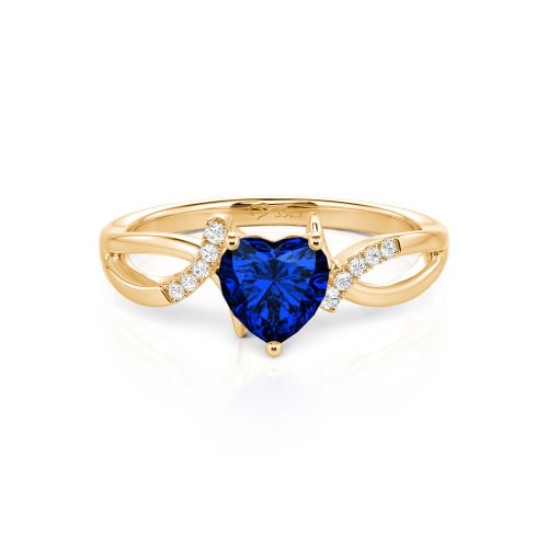 Jeulia Custom Twist Heart Promise Ring Sterling Silver
