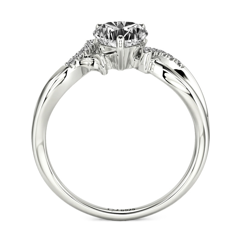 Jeulia Anillo de Promesa Corazón Trenzado Personalizado en Plata Esterlina