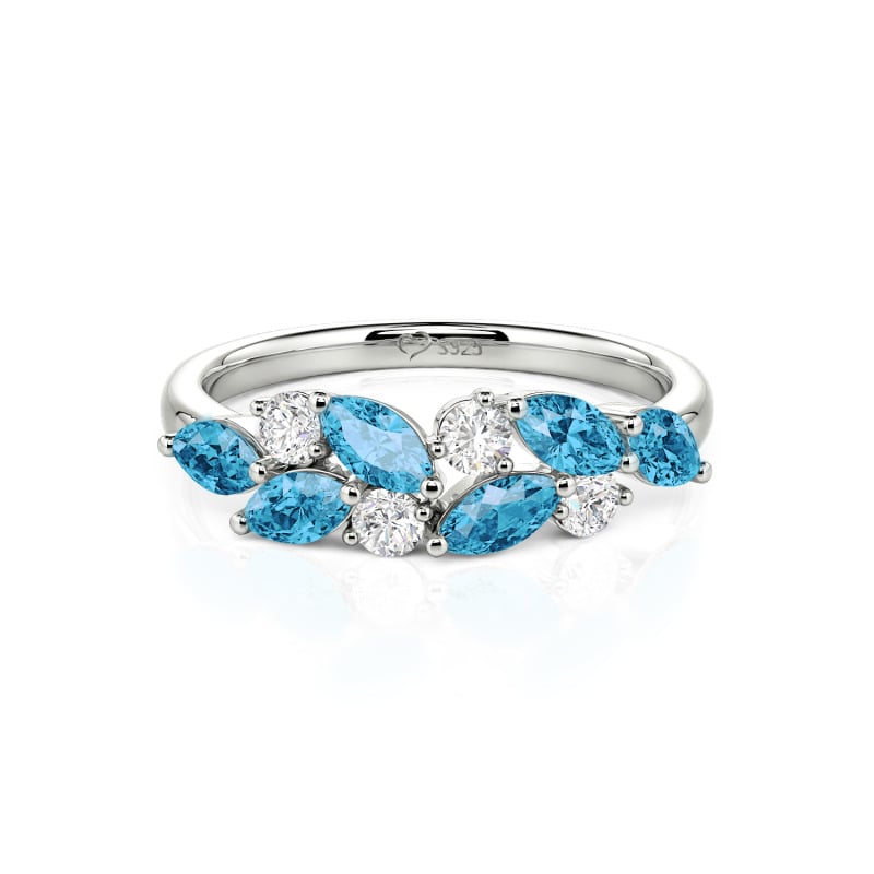 Jeulia Olivetta Custom Womens Ring Sterling Silver