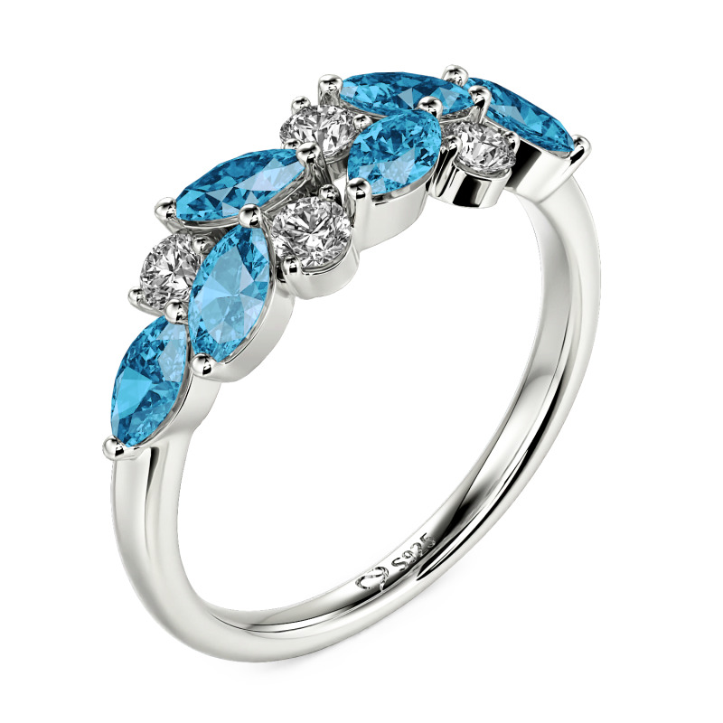 Jeulia Olivetta Bague Femme Personnalisée Argent Sterling