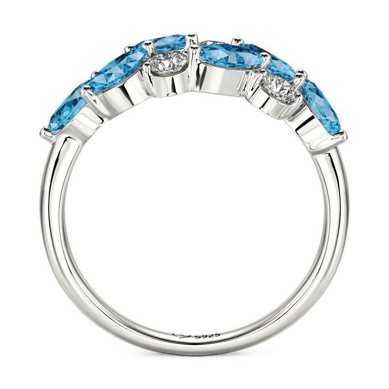 Jeulia Olivetta Bague Femme Personnalisée Argent Sterling