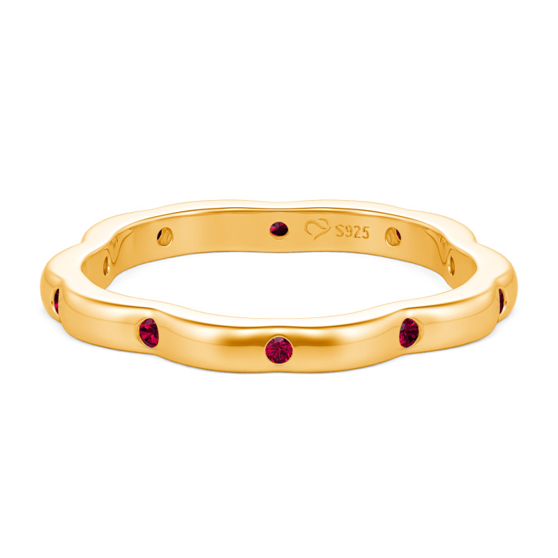 Jeulia Custom Sakura Petal Contour Round Cut Womens Ring