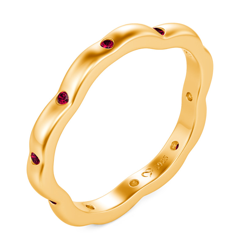 Jeulia Custom Sakura Petal Contour Round Cut Womens Ring