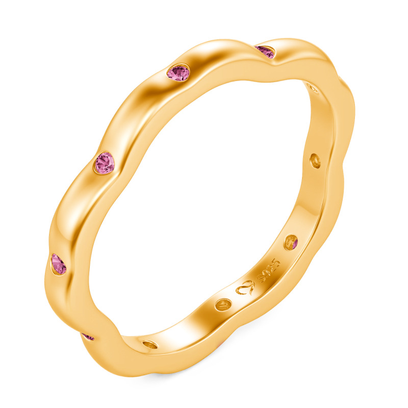 Jeulia Anello per Donna Personalizzato con Petali di Sakura e Taglio Tondo