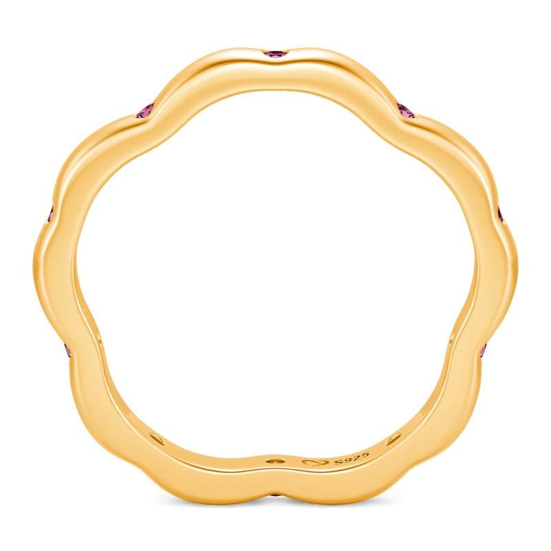 Jeulia Anello per Donna Personalizzato con Petali di Sakura e Taglio Tondo