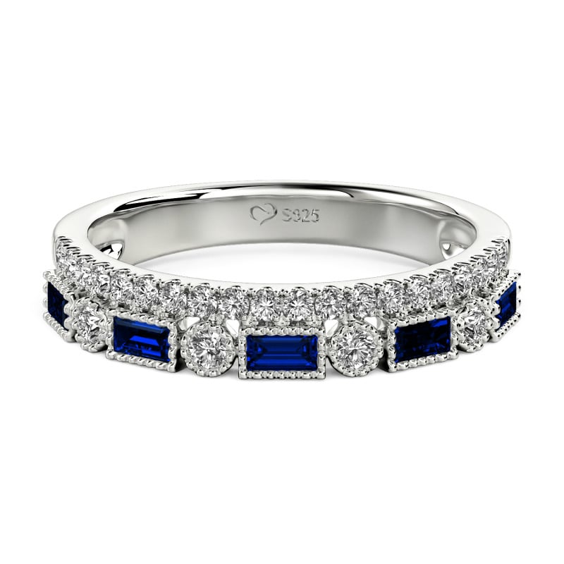 Jeulia Custom Eternity Ring Luxury Double Row Stones