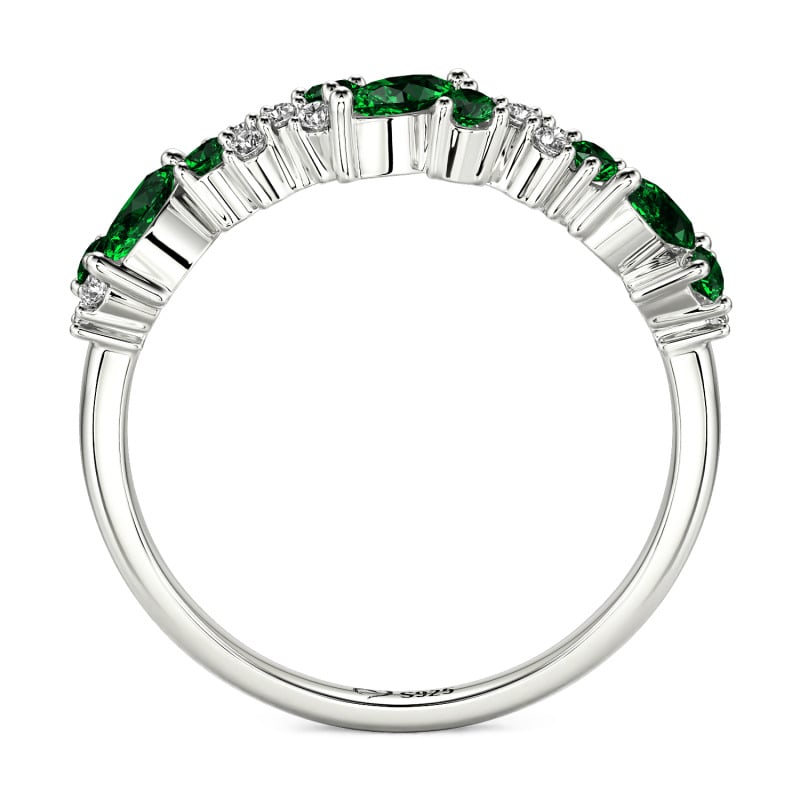 Jeulia Cluster Custom Half Eternity Band for Women