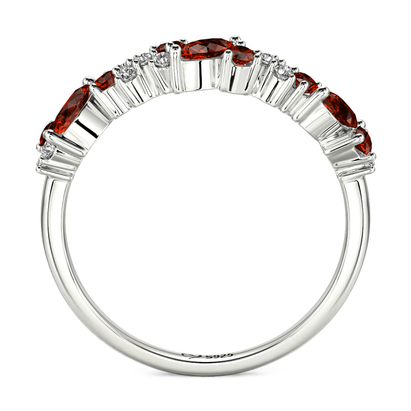 Jeulia Cluster Custom Half Eternity Band for Women