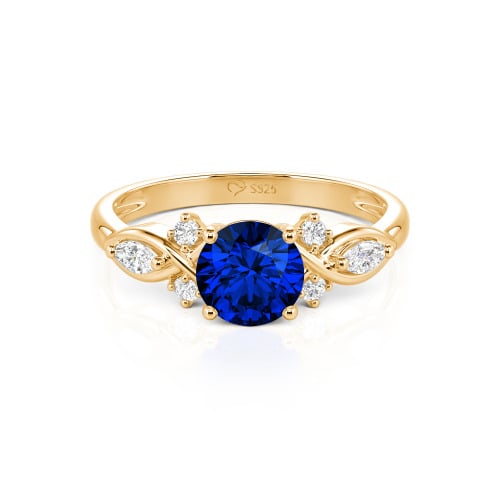 Jeulia 10K/14K/18K Gold Platinum Round Infinity Engagement Ring