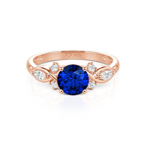 Jeulia 10K/14K/18K Gold Platinum Round Infinity Engagement Ring