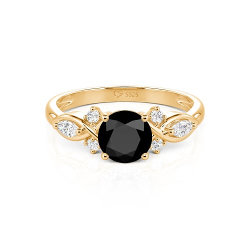 Jeulia 10K/14K/18K Gold Platinum Round Infinity Engagement Ring