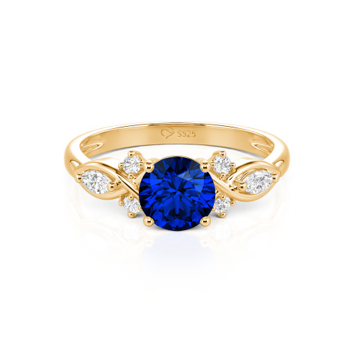 Jeulia 10K/14K/18K Gold Platinum Round Infinity Engagement Ring