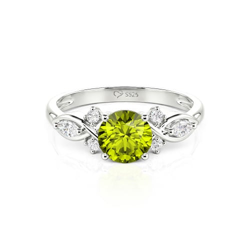 Jeulia 10K/14K/18K Gold Platinum Round Infinity Engagement Ring