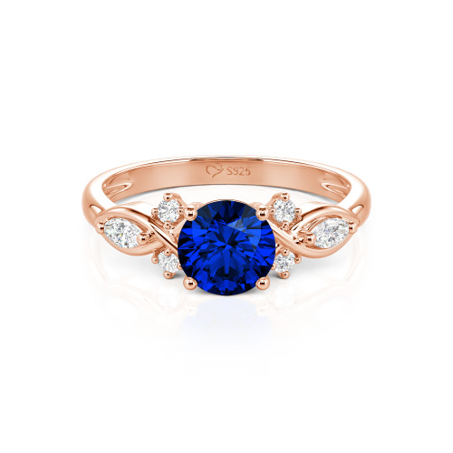 Jeulia 10K/14K/18K Gold Platinum Round Infinity Engagement Ring
