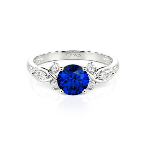 Jeulia 10K/14K/18K Gold Platinum Round Infinity Engagement Ring