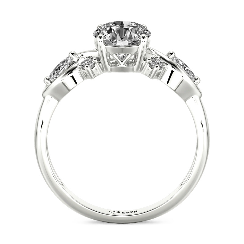 Jeulia Bague de Fiançailles Ronde Infini en Or 10K/14K/18K et Platine
