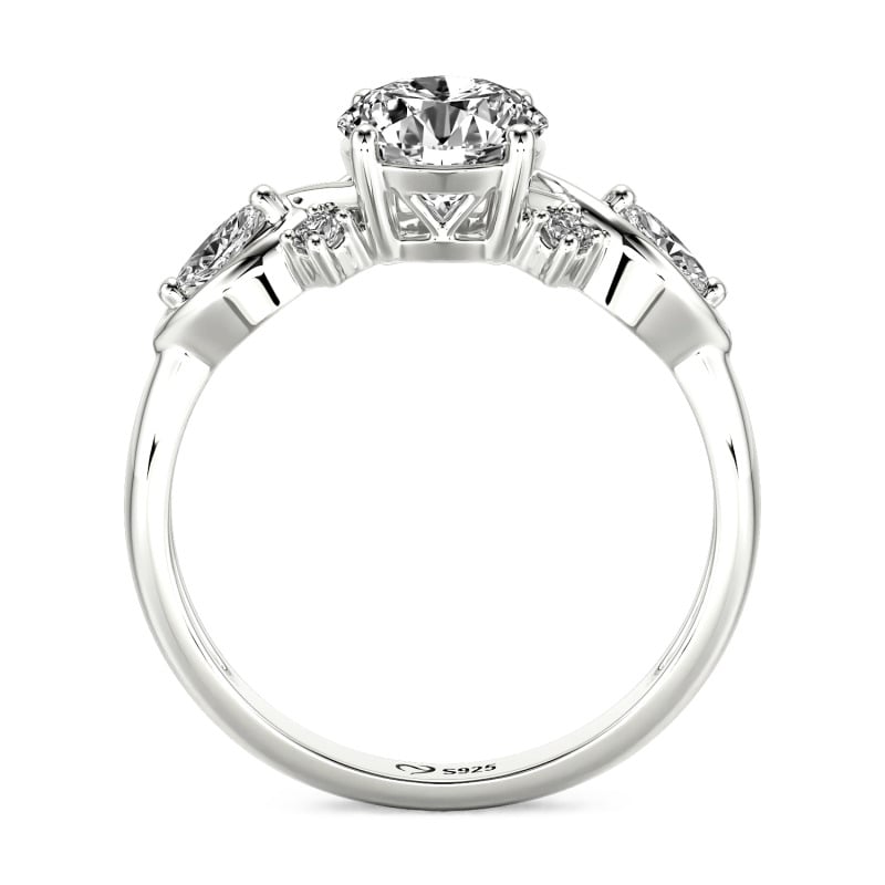 Jeulia 10K/14K/18K Gold Platinum Round Infinity Engagement Ring