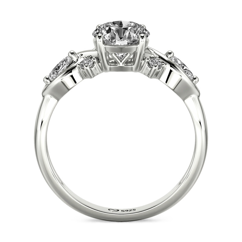 Jeulia 10K/14K/18K Gold Platinum Round Infinity Engagement Ring