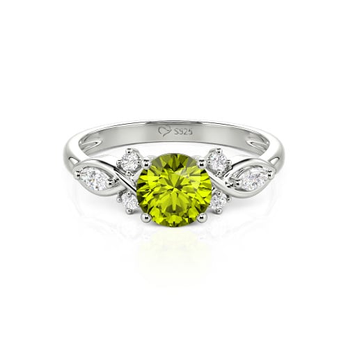 Jeulia Custom Round Cut Infinity Engagement Ring Sterling Silver