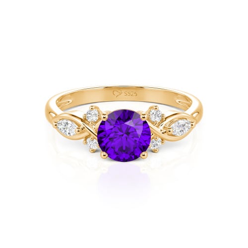 Jeulia Custom Round Cut Infinity Engagement Ring Sterling Silver