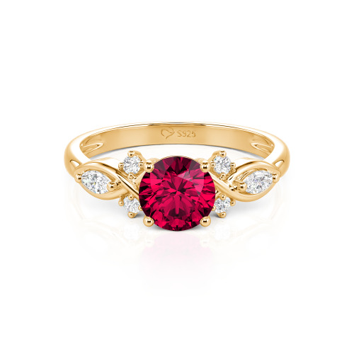 Jeulia Custom Round Cut Infinity Engagement Ring Sterling Silver