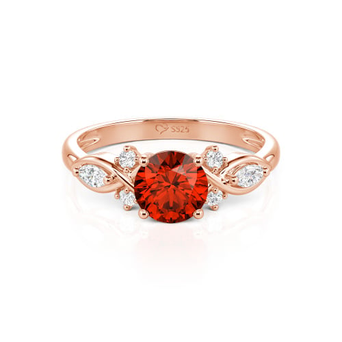 Jeulia Custom Round Cut Infinity Engagement Ring Sterling Silver
