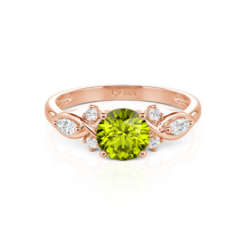 Jeulia Custom Round Cut Infinity Engagement Ring Sterling Silver