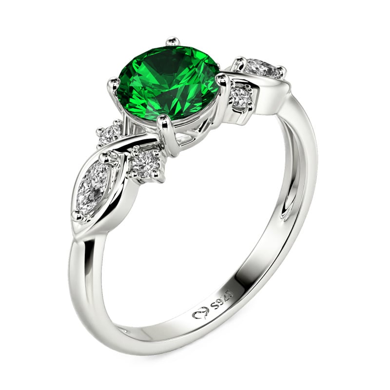 Jeulia Custom Round Cut Infinity Engagement Ring Sterling Silver