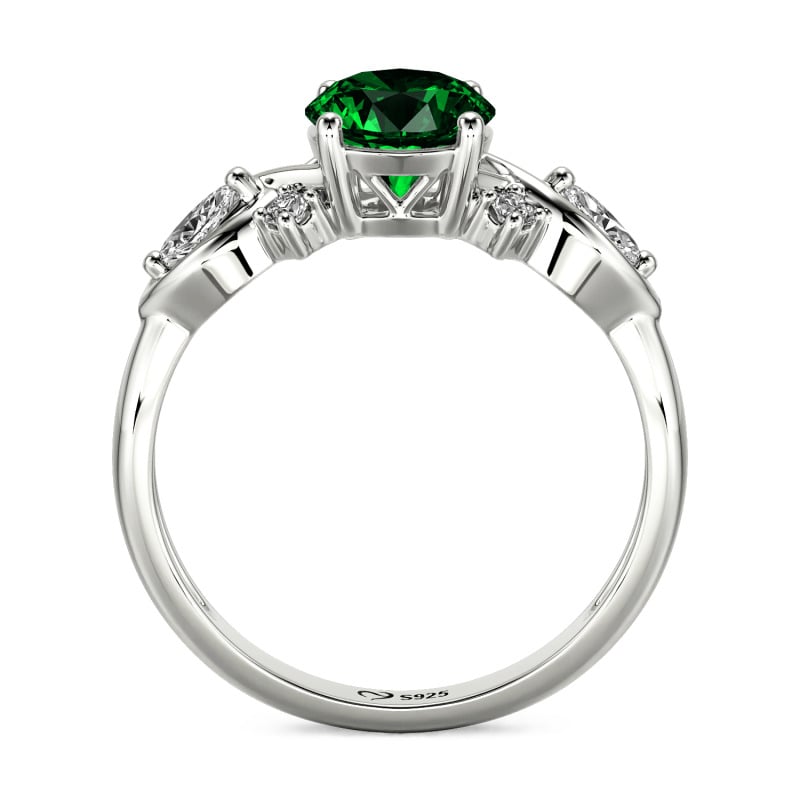 Jeulia Custom Round Cut Infinity Engagement Ring Sterling Silver