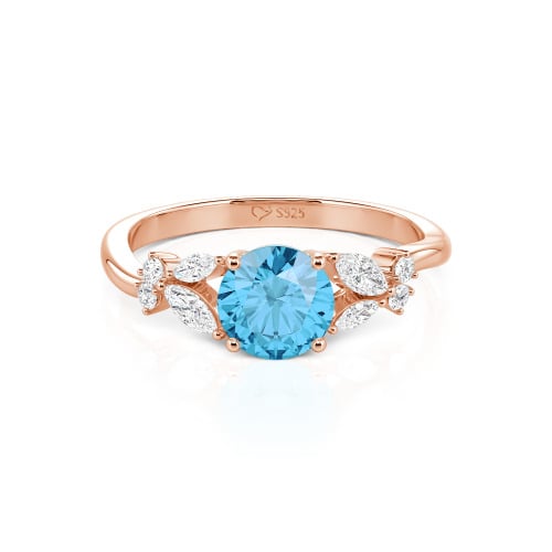 Jeulia Simple Custom Round Ring with Side Stone