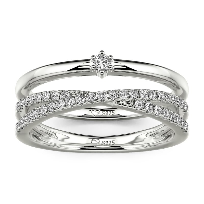 Jeulia Minimalist Twist Custom Stackable Ring Set