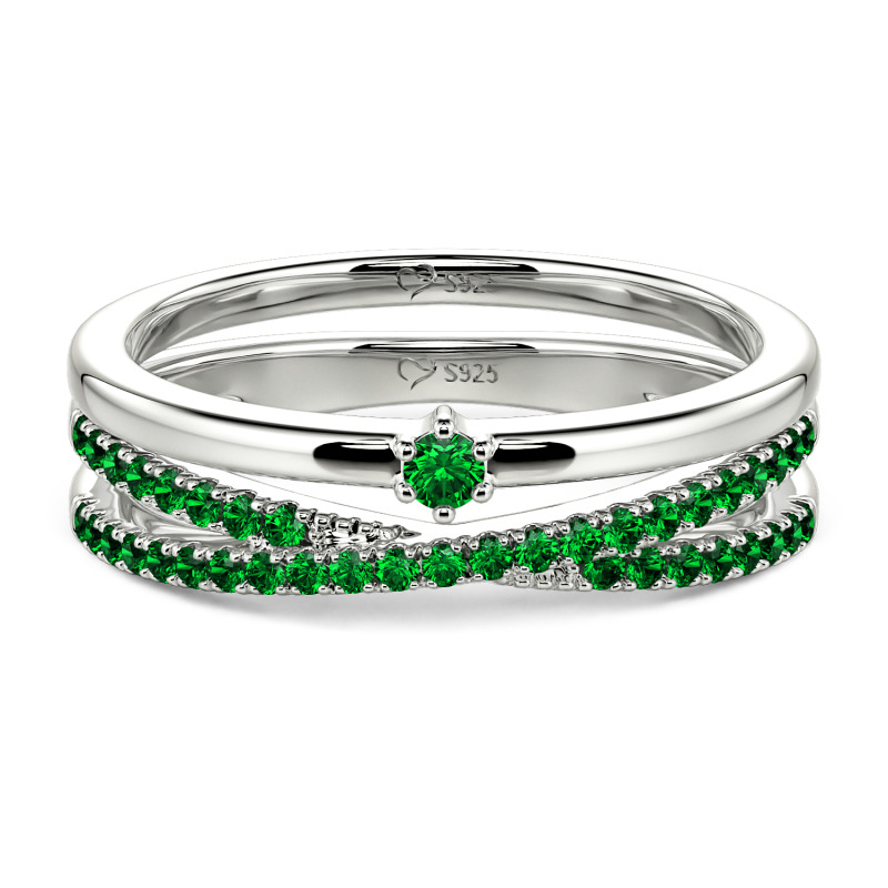 Jeulia Minimalist Twist Custom Stackable Ring Set