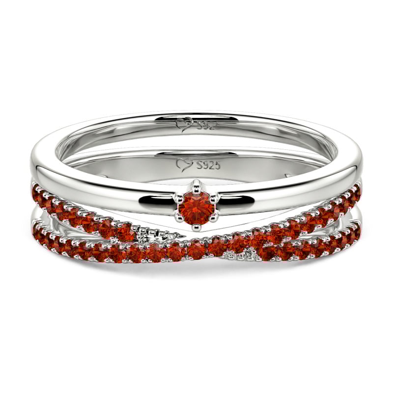 Jeulia Minimalist Twist Custom Stackable Ring Set