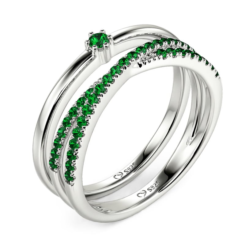 Jeulia Minimalist Twist Custom Stackable Ring Set