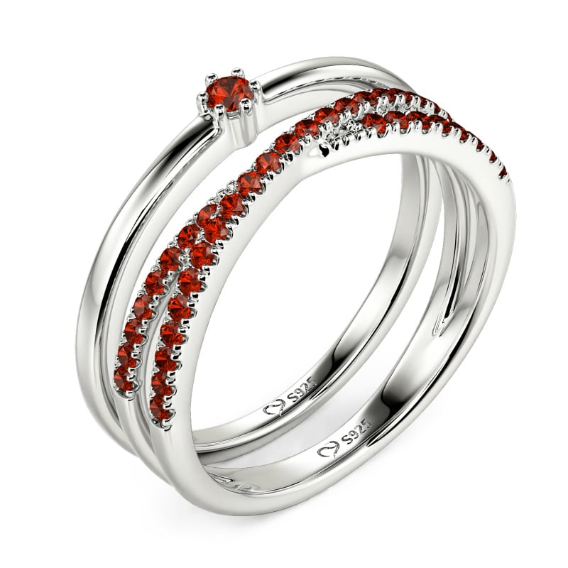 Jeulia Minimalist Twist Custom Stackable Ring Set