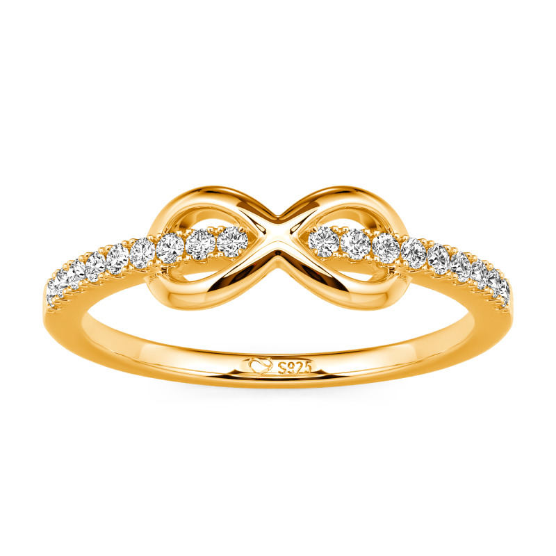 Jeulia Anillo de Eternidad Infinito Minimalista Personalizado para Mujeres