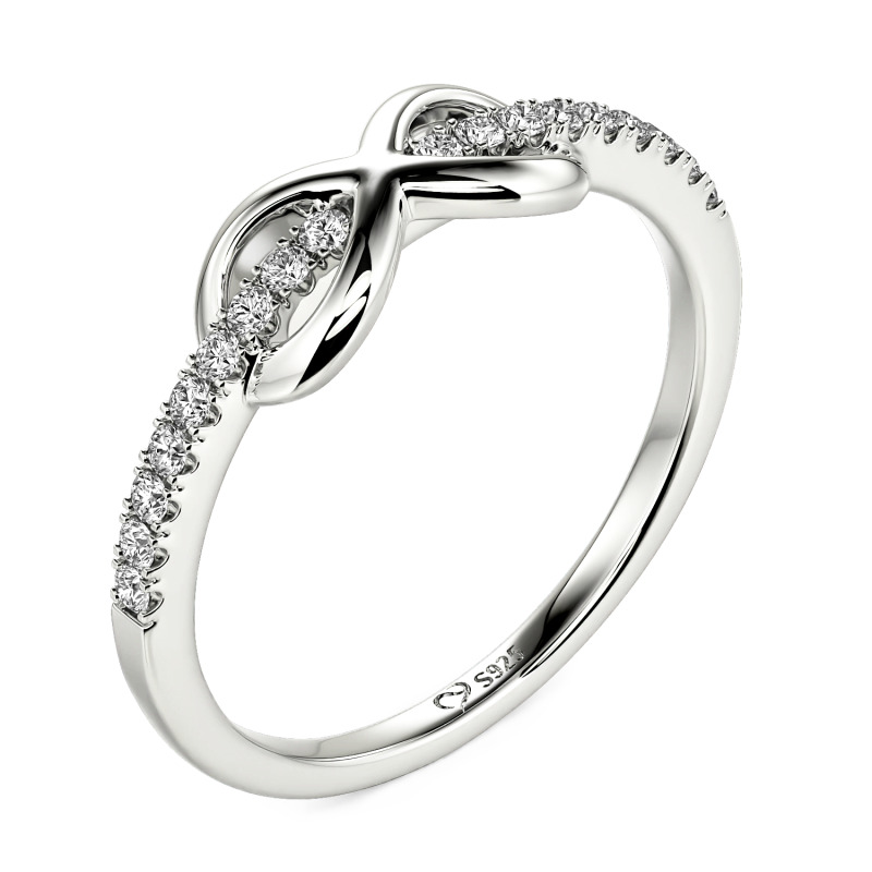 Jeulia Anillo de Eternidad Infinito Minimalista Personalizado para Mujeres