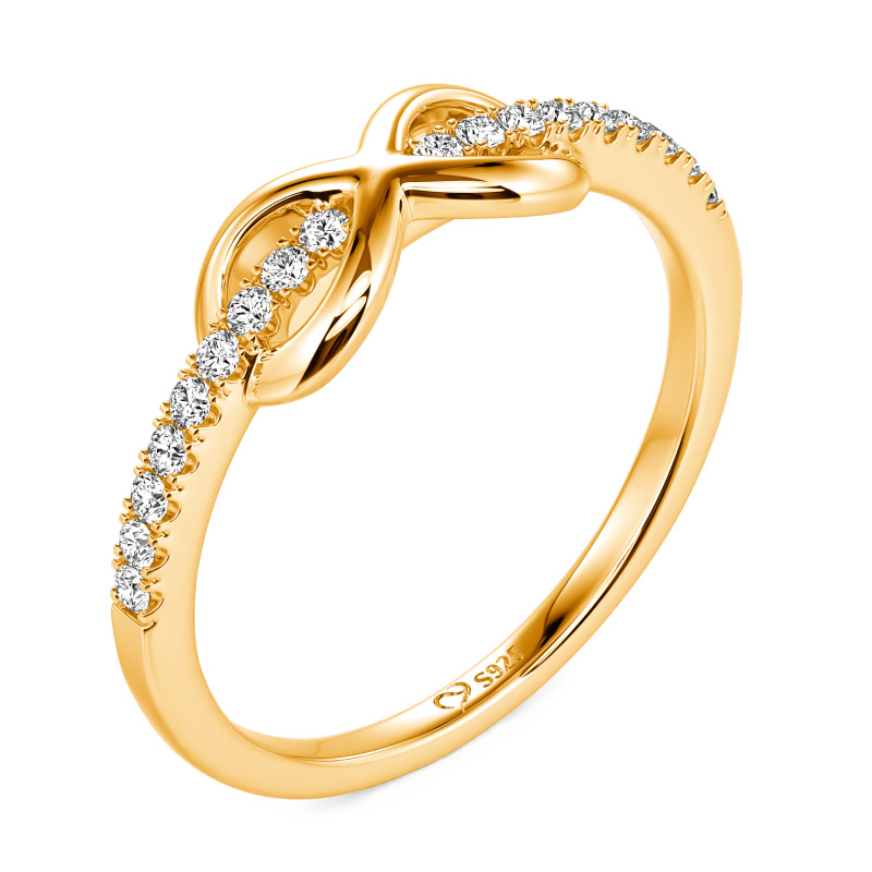Jeulia Anillo de Eternidad Infinito Minimalista Personalizado para Mujeres