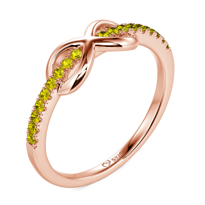 Jeulia Anello Eternità Minimalista Personalizzato per Donna