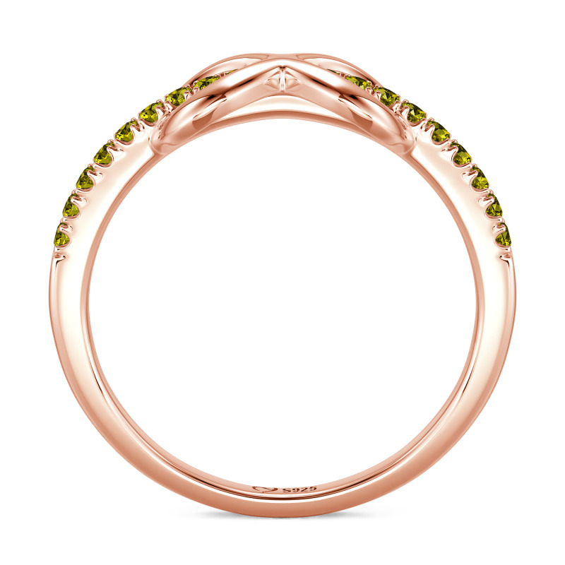 Jeulia Anello Eternità Minimalista Personalizzato per Donna