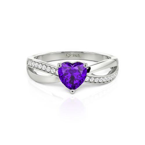 Jeulia Simple Twist Infinity Custom Heart Ring